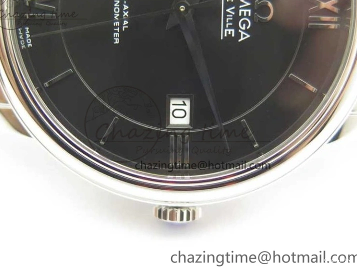 0402 De Ville SS RXW 1:1 Best Edition Black Dial on SS Bracelet A2892 (Free Leather Strap) Sporty 8017